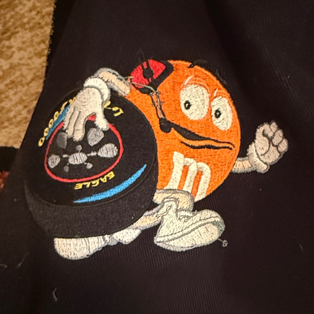 M&M'S Black Bomber Jacket with Colorful Logos - Picture 3 of 8